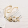 Wholesale of new cute parent-child crossbody bags with cartoon fashion canvas small bags and plush figurine decorations details Picture